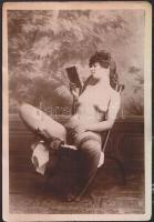 ~1910 pornográf fotó 14x9,5 cm