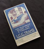 Régi angol villamos térkép és menetrend 40x50 cm