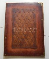 Eredeti bőrdíszműves irattartó belül finom  szarvasbőrrel 21x30 cm