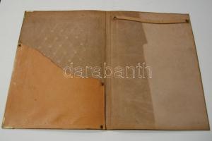 Eredeti bőrdíszműves irattartó belül finom  szarvasbőrrel 21x30 cm