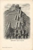 Gyimes Rákóczi castle stairs and customs officers