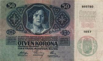 1914. 50K főtípus, felülbélyegzés nélkül (2x) T:III