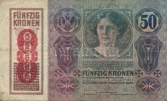 1912. 100K főtípus felülbélyegzés nélkül (3x) + 1914. 50K függőleges "Deutschösterreich" f...