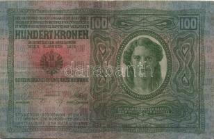 1912. 100K főtípus felülbélyegzés nélkül (3x) + 1914. 50K függőleges "Deutschösterreich" f...