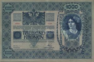 1902. 1000K "Magyarország" piros körlebélyegzéssel T:III