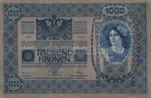 1902. 1000K "Magyarország" piros körlebélyegzéssel T:III