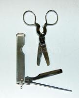 Solingen márkájú szivarvágó olló és egy pipatisztító