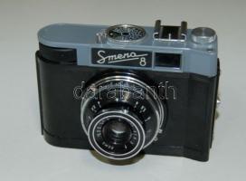 Régi Smena 8 márkájú fényképezőgép tokjában jó állapotban