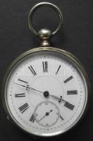 1890 előtt: 15 köves kulcsos ezüst (Ag) férfi zsebóra kulcs nélkül br. 90 gr / pre 1890 Silver pocket watch without key