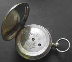 1890 előtt: 15 köves kulcsos ezüst (Ag) férfi zsebóra kulcs nélkül br. 90 gr / pre 1890 Silver pocke...