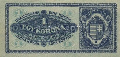 1920. 1K (4x) piros + rozsdavörös sorozat T:I,I-,II (egyiken apró beszakadás)