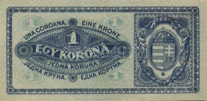 1920. 1K (4x) piros + rozsdavörös sorozat T:I,I-,II (egyiken apró beszakadás)