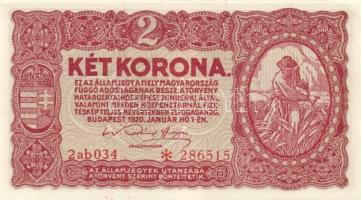 1920. 2K "2aa" (3x) kettő egymás utáni sorszámmal + 2K "2ab" csillaggal (4x) ket...