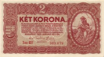 1920. 2K "2aa" (3x) kettő egymás utáni sorszámmal + 2K "2ab" csillaggal (4x) ket...