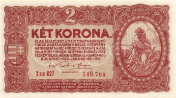 1920. 2K "2aa" (3x) kettő egymás utáni sorszámmal + 2K "2ab" csillaggal (4x) ket...