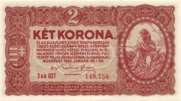 1920. 2K "2aa" (3x) kettő egymás utáni sorszámmal + 2K "2ab" csillaggal (4x) ket...
