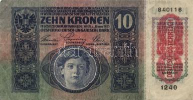1915. 10K (2x) egyik piros függőleges "Deutschösterreich" felülbélyegzéssel + 1920. 50f (3...