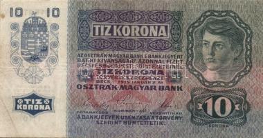 1915. 10K (2x) egyik piros függőleges "Deutschösterreich" felülbélyegzéssel + 1920. 50f (3...