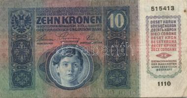 1915. 10K (2x) egyik piros függőleges "Deutschösterreich" felülbélyegzéssel + 1920. 50f (3...