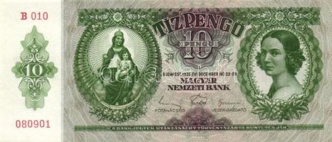 1936. 10P (4x) kettő egymás utáni sorszámmal, kettő egyugrású sorszámmal T:I,II,II-