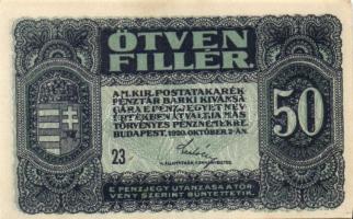 Osztrák-Magyar Bank 1916. 1K (3x) kettő vízszintes zöld "Deutschösterreich" felülbélyegzés...