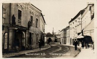 Neunkirchen Trieste street with hotel and the shop of Schwarz