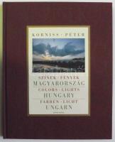 Kornis Péter: Színek, fények Magyarország.(H. n.) 2005. ReGift Ltd. 96 o. Gazdag képanyaggal. + CD melléklet (Sebestyén Márta: Színek-fények Magyarország.) Egészvászon kötésben. Limitált szériás aláírt példány.
