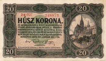 1920. 10K (4x) köztük színváltozatok + 20K (2x) T:I-,II