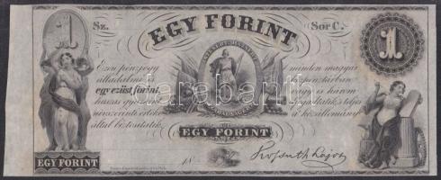 Emigrációs "Kossuth-bankó" 18.. 1Ft "Sor C." T:I