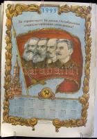 13db klf Lenin és Sztálin grafika, oklevél, naptár + 1968 Vladimir Ilyich Lenin könyv orosz nyelven