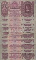 1930. 100P "*E" sorozat (7x) és csillag nélküli (6x) T:II,III