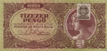 1945. 10.000P bélyeggel (6x) T:II,III