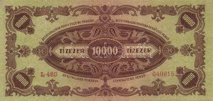 1945. 10.000P bélyeggel (6x) T:II,III