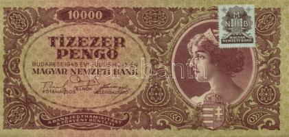 1945. 10.000P bélyeggel (6x) T:II,III