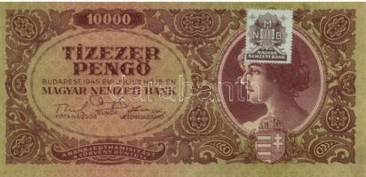 1945. 10.000P bélyeggel (6x) T:II,III