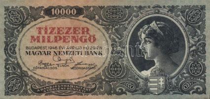 1946. 10.000MP (5x) + 100.000MP (2x) + 10.000BP (3x) + 100.000BP (3x) T:II,II- köztük színváltozatok...