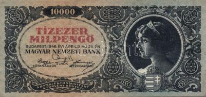 1946. 10.000MP (5x) + 100.000MP (2x) + 10.000BP (3x) + 100.000BP (3x) T:II,II- köztük színváltozatok...