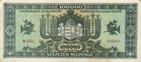 1946. 10.000MP (5x) + 100.000MP (2x) + 10.000BP (3x) + 100.000BP (3x) T:II,II- köztük színváltozatok...