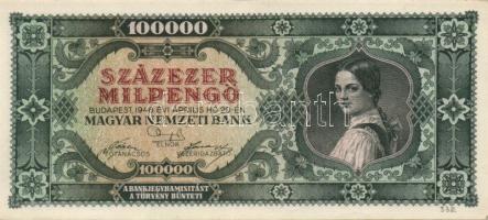 1946. 10.000MP (5x) + 100.000MP (2x) + 10.000BP (3x) + 100.000BP (3x) T:II,II- köztük színváltozatok...