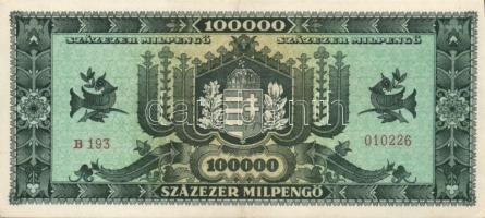 1946. 10.000MP (5x) + 100.000MP (2x) + 10.000BP (3x) + 100.000BP (3x) T:II,II- köztük színváltozatok...