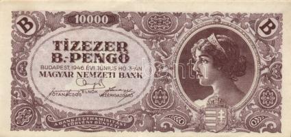 1946. 10.000MP (5x) + 100.000MP (2x) + 10.000BP (3x) + 100.000BP (3x) T:II,II- köztük színváltozatok...