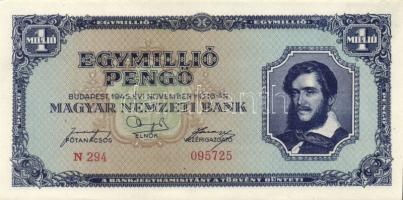 1945. 1.000.000P (2x) egymáshoz közeli sorszámúak T:I