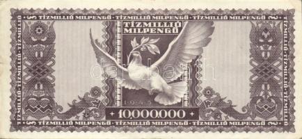 1946. 10.000.000MP (2x) egyik erősen festékhiányos, másik erősen lefelé tolódott előlapi nyomattal T...