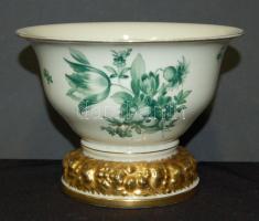 Kézzel festett aranyozott virágokkal díszített Rosenthal porcelán kaspó hibátlan állapotban / Handpa...