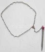 Dekoratív ezüst (Ag) töltő ceruza olvasó lánccal br. 10,29 gr