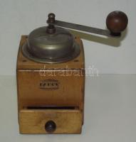 Régi fa és fém kávédaráló 20 cm