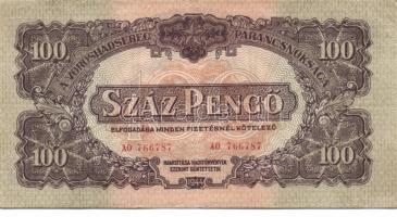 1944. 50P (2x) + 100P (4x) (vágáshibásak) három különböző méretű közülük! T:II,III