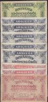 1946. 10.000AP (3x) + 50.000AP + 100.000AP (6x) különböző papíron, sorszámozott is, + 500.000AP (5x) + 1.000.000AP (3x) kétféle papír T:I-,II,III