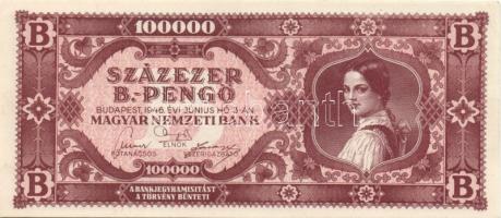 1946. 100.000BP (2x) T:I-(kis sarokhajlás),II