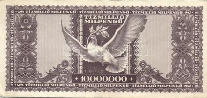 1945. 10.000.000P (3x) többféle színváltozat + 1946. 10.000.000MP (3x) többféle színváltozat + 10.00...